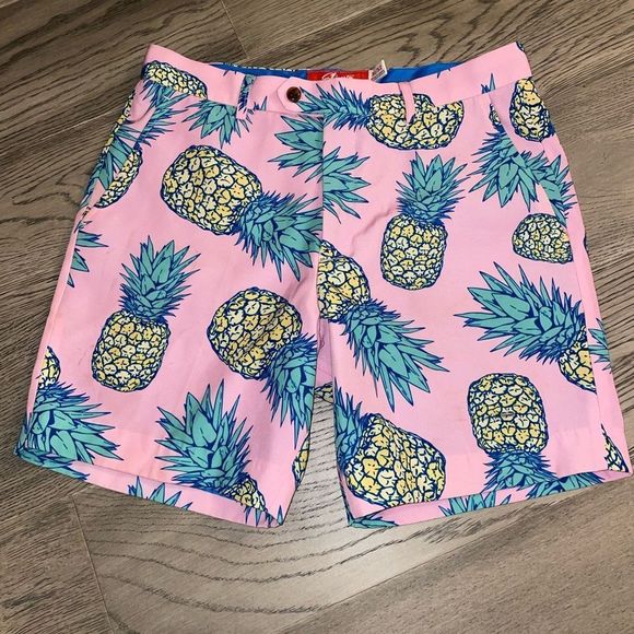 SHINESTY PINK Pineapple Shorts 31/32 - Picture 1 of 5